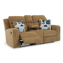  Manufacturer Color_Honey  -- Signature Design by Ashley Kanlow Reclining Fabric Loveseat with Console IMAGE 2