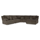  Manufacturer Color_Chocolate  -- Signature Design by Ashley Top Tier Reclining Fabric 6 pc Sectional IMAGE 1