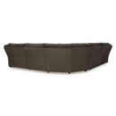  Manufacturer Color_Chocolate  -- Signature Design by Ashley Top Tier Reclining Fabric 6 pc Sectional IMAGE 3