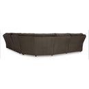  Manufacturer Color_Chocolate  -- Signature Design by Ashley Top Tier Reclining Fabric 6 pc Sectional IMAGE 3