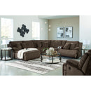  Manufacturer Color_Chocolate  -- Signature Design by Ashley Top Tier Reclining Fabric 6 pc Sectional IMAGE 6