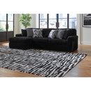 Manufacturer Color_Onyx -- Signature Design by Ashley Midnight Madness Fabric 2 pc Sectional IMAGE 3