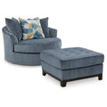  Manufacturer Color_Navy -- Benchcraft Maxon Place Stationary Fabric Chair with Ottoman IMAGE 1