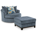  Manufacturer Color_Navy --  Benchcraft Maxon Place Stationary Fabric Chair with Ottoman IMAGE 1