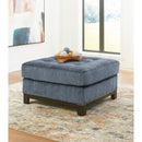 Manufacturer Color_Navy --  Benchcraft Maxon Place Stationary Fabric Chair with Ottoman IMAGE 3
