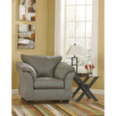  Manufacturer Color_Cobblestone  -- Signature Design by Ashley Darcy Stationary Fabric Chair with Ottoman IMAGE 2