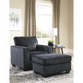  Manufacturer Color_Slate -- Signature Design by Ashley Altari Stationary Fabric Chair with Ottoman IMAGE 1