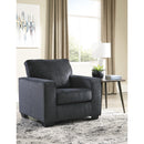  Manufacturer Color_Slate  -- Signature Design by Ashley Altari Stationary Fabric Chair with Ottoman IMAGE 2