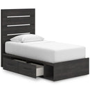  Size_Twin  -- Hollivern PCB2108B18 Twin Panel Bed with Storage IMAGE 2