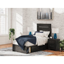 Size_Twin  -- Hollivern PCB2108B18 Twin Panel Bed with Storage IMAGE 7