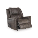  Manufacturer Color_Walnut -- Signature Design by Ashley Lixtowel Rocker Leather Look Recliner IMAGE 2