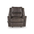  Manufacturer Color_Walnut -- Signature Design by Ashley Lixtowel Rocker Leather Look Recliner IMAGE 3