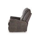  Manufacturer Color_Walnut -- Signature Design by Ashley Lixtowel Rocker Leather Look Recliner IMAGE 5