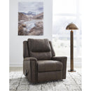  Manufacturer Color_Walnut -- Signature Design by Ashley Lixtowel Rocker Leather Look Recliner IMAGE 7