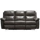  Minhas Furniture Power Reclining Leather Look Sofa 8257 Power Reclining Sofa - Carbon IMAGE 1