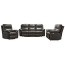  Minhas Furniture Power Reclining Leather Look Sofa 8257 Power Reclining Sofa - Carbon IMAGE 2
