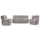 Minhas Furniture Power Reclining Fabric Loveseat 8257 Power Reclining Loveseat - Light Grey IMAGE 2