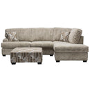  Minhas Furniture Fabric Sectional 6129 2pc Sectional - Parchment IMAGE 1