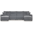  Manufacturer Color_Salt and Pepper -- Signature Design by Ashley ModMax II Power Reclining Fabric 4 pc Sectional IMAGE 1