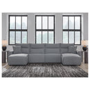  Manufacturer Color_Salt and Pepper -- Signature Design by Ashley ModMax II Power Reclining Fabric 4 pc Sectional IMAGE 4