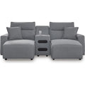  Manufacturer Color_Salt and Pepper -- Signature Design by Ashley ModMax II Power Reclining Fabric 3 pc Sectional IMAGE 1