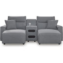  Manufacturer Color_Salt and Pepper -- Signature Design by Ashley ModMax II Power Reclining Fabric 3 pc Sectional IMAGE 1