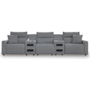  Manufacturer Color_Salt and Pepper -- Signature Design by Ashley ModMax II Power Reclining Fabric 5 pc Sectional IMAGE 1