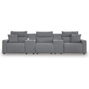  Manufacturer Color_Salt and Pepper -- Signature Design by Ashley ModMax II Power Reclining Fabric 5 pc Sectional IMAGE 1