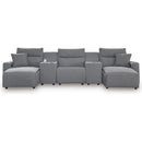  Manufacturer Color_Salt and Pepper -- Signature Design by Ashley ModMax II Power Reclining Fabric 5 pc Sectional IMAGE 1