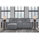  Manufacturer Color_Salt and Pepper -- Signature Design by Ashley ModMax II Power Reclining Fabric 3 pc Sectional IMAGE 5