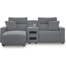  Manufacturer Color_Salt and Pepper -- Signature Design by Ashley ModMax II Power Reclining Fabric 3 pc Sectional IMAGE 1