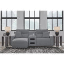  Manufacturer Color_Salt and Pepper -- Signature Design by Ashley ModMax II Power Reclining Fabric 3 pc Sectional IMAGE 5