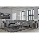  Manufacturer Color_Salt and Pepper -- Signature Design by Ashley ModMax II Power Reclining Fabric 6 pc Sectional IMAGE 6