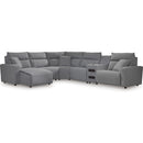  Manufacturer Color_Salt and Pepper -- Signature Design by Ashley ModMax II Reclining Fabric 6 pc Sectional IMAGE 1