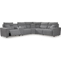  Manufacturer Color_Salt and Pepper -- Signature Design by Ashley ModMax II Reclining Fabric 6 pc Sectional IMAGE 1