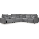  Manufacturer Color_Salt and Pepper -- Signature Design by Ashley ModMax II Reclining Fabric 6 pc Sectional IMAGE 1