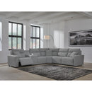  Manufacturer Color_Salt and Pepper -- Signature Design by Ashley ModMax II Reclining Fabric 6 pc Sectional IMAGE 4