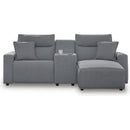  Manufacturer Color_Salt and Pepper -- Signature Design by Ashley ModMax II Power Reclining Fabric 3 pc Sectional IMAGE 1