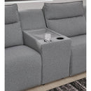  Manufacturer Color_Salt and Pepper -- Signature Design by Ashley ModMax II Power Reclining Fabric 3 pc Sectional IMAGE 4