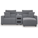  Manufacturer Color_Salt and Pepper -- Signature Design by Ashley ModMax II Power Reclining Fabric 3 pc Sectional IMAGE 1