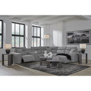  Manufacturer Color_Salt and Pepper -- Signature Design by Ashley ModMax II Power Reclining Fabric 6 pc Sectional IMAGE 6