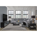  Manufacturer Color_Salt and Pepper -- Signature Design by Ashley ModMax II Power Reclining Fabric 7 pc Sectional IMAGE 8