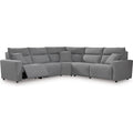  Manufacturer Color_Salt and Pepper -- Signature Design by Ashley ModMax II Power Reclining Fabric 5 pc Sectional IMAGE 1