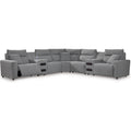  Manufacturer Color_Salt and Pepper -- Signature Design by Ashley ModMax II Power Reclining Fabric 7 pc Sectional IMAGE 1
