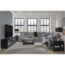  Manufacturer Color_Salt and Pepper -- Signature Design by Ashley ModMax II Power Reclining Fabric 7 pc Sectional IMAGE 8