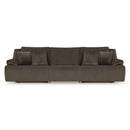  Manufacturer Color_Chocolate  -- Signature Design by Ashley Top Tier Reclining Fabric Sofa IMAGE 1