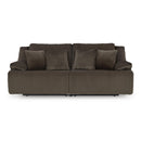  Manufacturer Color_Chocolate  -- Signature Design by Ashley Top Tier Reclining Fabric Loveseat IMAGE 1