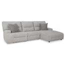  Manufacturer Color_Pewter --  Signature Design by Ashley Acklen Place Power Reclining Fabric 3 pc Sectional IMAGE 1