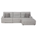 Manufacturer Color_Pewter --  Signature Design by Ashley Acklen Place Power Reclining Fabric 3 pc Sectional IMAGE 3