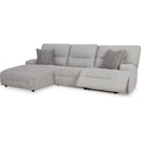  Manufacturer Color_Pewter --  Signature Design by Ashley Acklen Place Power Reclining Fabric 3 pc Sectional IMAGE 2